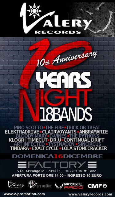 Flyer — Valery Records 10 Years Night